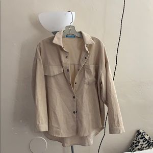 Tan/beige Shacket corduroy